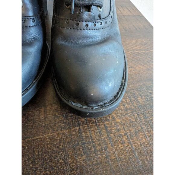 Born Women's Lace-up Leather Oxford Block Heel Booties - Size 8.5 - Picture 9 of 10